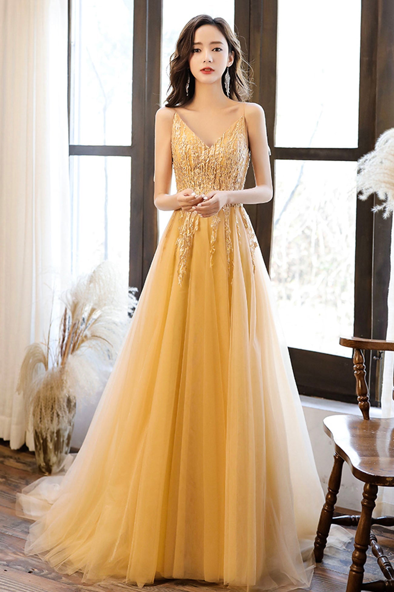 yellow party dress Yellow Satin Flounced Short A-line Cocktail Dress