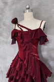 Elegant Off-Shoulder Ruffle Layered Prom Dress HZ0429