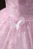 Beautiful Tulle Sequins Long Prom Dress, A-Line Off the Shoulder Party Dress HZ0429