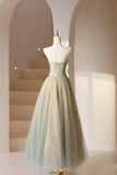 Lovely Strapless Long Tulle Prom Dress, A-Line Evening Dress HZ0429