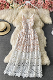 Cute V-Neck Lace Dresses A Line Party Dresses HZ0429