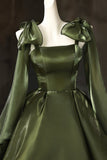 Lovely A-Line Spaghetti Strap Knee Length Prom Dress, Olive Green Party Dress HZ0429